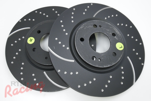 EBC Slotted & Dimpled Rotors for EVO5-9 Front Big Brakes: EVO 1-3/Galant