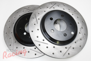 StopTech Slotted & Drilled 13" Cobra Rotors for Front Big Brakes: EVO 1-3/Galant