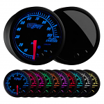 GlowShift Elite 10-Color Electronic 100 PSI Fuel Pressure Gauge